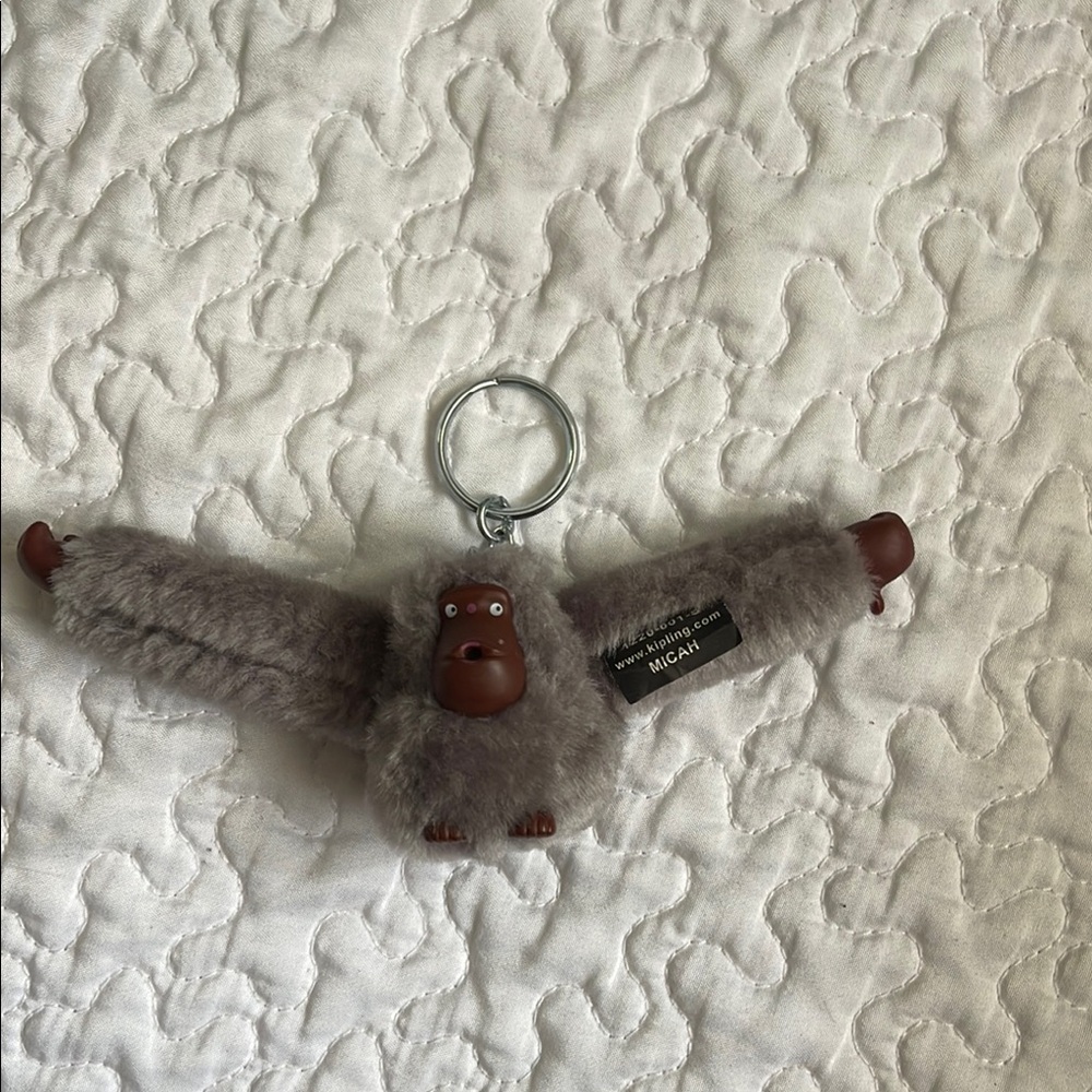 Kipling Brown and Gray Monkey Keychain